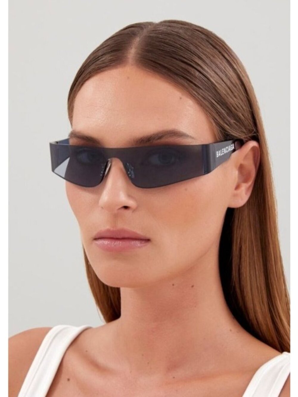 NEW BALENCIAGA BB0041S 014 SUNGLASSES BLUE SHIELD UNISEX EYEWEAR BALENCIAGA - Picture 1 of 10